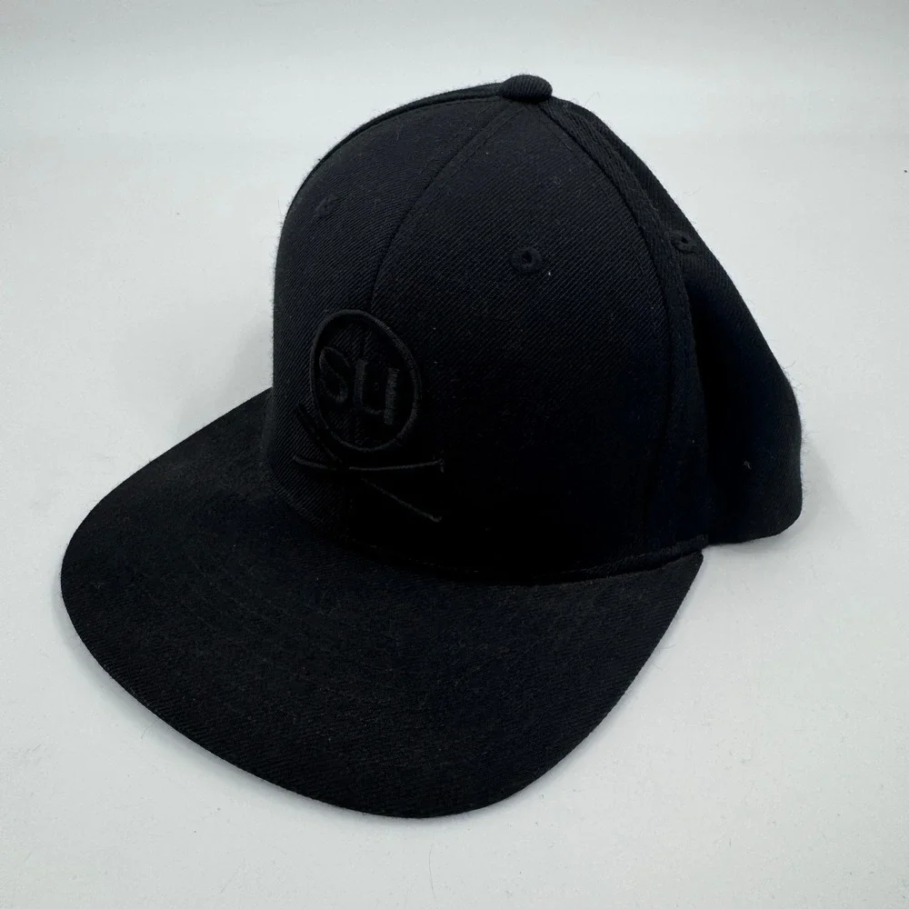 Swimbait Underground Yupoong Snapback Hat‎ Black Embroidered SU Logo Wool Blend